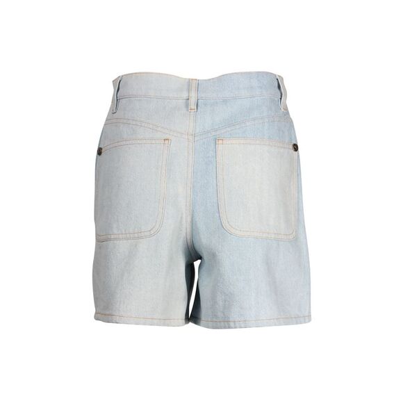 Chanel Colorblock Button-Detail Shorts in Light Blue Cotton - Picture 3 of 5